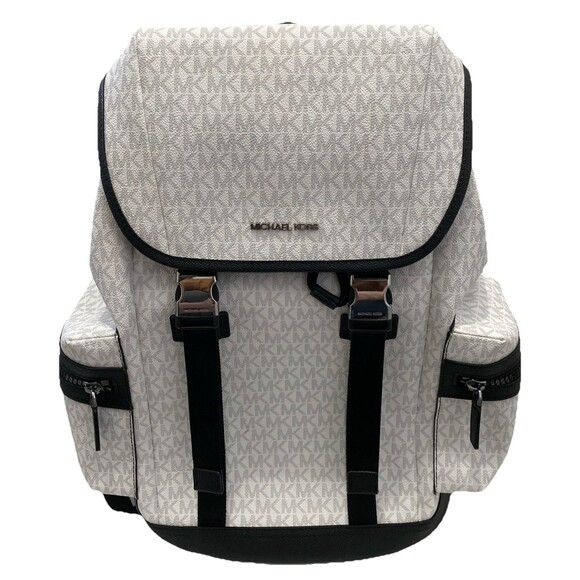 Michael Kors Other - Michael Kors Cooper Logo Backpack Bright White Men's Buckle Straps Side Pockets